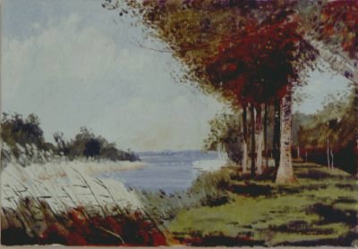 Port de Vitrezay (huile sur toile)