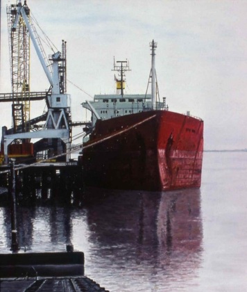 Cargo au port de Blaye
